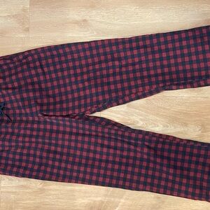Red and Black Plaid Pajama Pants Size Medium